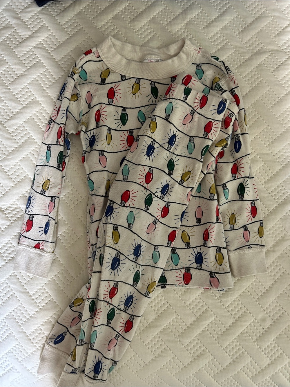 Hanna Andersson 3T Holiday Lights Pajamas